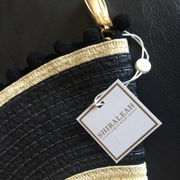 Shiraleah KELLY CLUTCH zip Pouch Black Natural - Picture 3 of 4